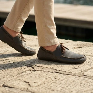 TadeEvo minimalistische dunkelbraun Bootsschuhe